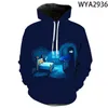 Felpe con cappuccio da uomo Moda Cookie Monster Party Uomo Donna Bambini Felpe stampate in 3D Pullover Ragazzo Ragazza Bambini Cool Streetwear Top