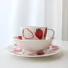 Ciotole Piatti da cucina in ceramica Tazza di fragole dipinta a mano / piatto ciotola Piatti e set natalizi