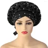 Ethnische Kleidung 2023 Afrikanische Auto Gele Aso Oke Headties Muslim Turban Caps Nigerianische Hochzeit Bereit zum Tragen Autogele Head Wraps