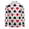 Camicie casual da uomo Simboli del poker Abiti da carte da gioco maschili Camicia a maniche lunghe Tendenza Camicette divertenti Abbigliamento grafico primaverile Plus Si246P