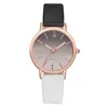 HBP Gradient Womens Watch Quartz Movement Fashion Watches läder Två tonband Guldmetall Bezel Casual Business Wristwatch