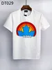 DSQ Phantom Kaplumbağa Erkek Tişörtleri Erkek Tasarımcı Tişörtleri Siyah Beyaz Sırt Serin T-Shirt Erkekler Yaz İtalyan moda Soath Street T-Shirt Üstleri Plus Boyut M-XXXL 6937