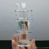 Tubi di fumo Narghilè in vetro con filtro a colori per pesci a quattro artigli Bong in vetro all'ingrosso Vetro per bruciatore a nafta
