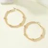 Hoop oorbellen Huggie Ins trendy gouden metallic knoop grote hiphop rock geometrische punk Koreaanse mode vrouwen feestjuwelen