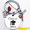 Creative Metal 2021 Graduation Keychain Student Favor Graduations Hats Keyring Graduation Gift Portable Keychains Party Party