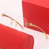 26% rabatt på solglasögon Nya Rimless Round Men's and Women's Leopard Head Paint Ben Personlig Fashion Glasssajia Ny