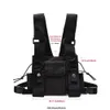 Waist Bags Universal TwoWay Radio Case Harness Chest Rig Bag Tactical Hip Hop Streetwear Functional Vest Pocket Front Pack Pouch Holster 230310