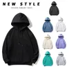 Mens Hoodies Sweatshirts Caayu och Wonens Solid Colorful Sweatshirt Japanese Streetwear Harajuku Black Hip Hop Casual Overized 230310