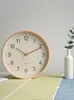 Relógios de parede Modern Wood Wall Clock Kitchen Clock Mecanismo de parede Relógios Decoração da casa Relógios criativos de madeira maciça saat nórdicos FZ329 230310