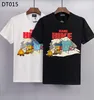 DSQ PHANTOM TURTLE Herren T-Shirts Herren Designer T-Shirts Schwarz Weiß Rückseite Cooles T-Shirt Männer Sommer Italienische Mode Casual Street T-Shirt Tops Plus Größe M-XXXL 842509