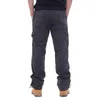 Pantalones de hombre FGKKS Hombres Pantalones cargo multibolsillos Cremallera Algodón puro Pantalones de pierna recta Pantalones de construcción de color sólido ocasionales sueltos 230310