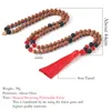 ペンダントネックレスYuokiaa天然溶岩Rudraksha Mala108 Beads Necklace Bracelet Set