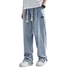 Jeans masculinos de rua masculino dos anos 90 Baggy Pants Casual Cargo Denim Man