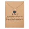 I Bulk Love Peach Heart Pendant Necklace Eloy CLAVICLE CHACHER CHOCKER Halsband smycken Presenttillbehör med presentkort