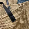 Enorm och voluminös huvudstil Kontrast Color Holiday Beach Bag Group Woven Bag Underarm Shoulder Bag LD1038 230310