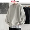 Heren Hoodies Sweatshirts Lappster Men Kleurrijks Zwarte Solid Hoodies Mens oversized Japanse Streetwear Sweatshirts Man Harajuku Crewneck Hoodi 230310