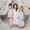 Pękamy dziewczynki leżaki wiosna i jesień różowe dziewczyny piżamę bawełniana wygodna dziewczyna sukienka dla dzieci odzież dziecięca 230310