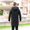 Men's Down Size Plus 2023 8XL 7XL Parkas Dhiver Long Lisse En Metal Zipper Cotton-padded Clothes Simple Beau Hiver Veste Hommes