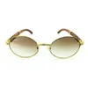 豪華なデザイナー高品質のサングラス20％オフメンズ用ピンクラウンドフレームブランドサングラスメンズ木製アイワレ女性ヴィンテージアイグラス55kajia