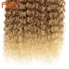 Synthetic Wigs Fashion Idol 22 Inch Synthetic Hair Natural Kinky Curly Wave 2pcs/lot Heat Resistant Ombre Weave Bundles 230227