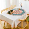 ToLa de mesa boêmia decorativa de toalha de mesa de óleo espessada capa de casamento retangular capa de café nappe de