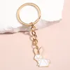 Anelli chiave Specistica portachiavi di animali da animale Panda Fox Rabbit Koala Key Ring Origami smalto catene chiave Gift Friendships for Women Men Handmad