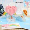 Gift Cards 3D Pop UP Wedding Invitation Greeting Cards Valentines Day Lovers Gift Card Flower for Girlfriend Teacher Mather Day Wholesale Z0310