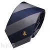 Corbata para hombre abeja de lujo diseñador corbatas negocios caballero ocasiones formales exquisita seda cómoda caballero corbatas corbata slim fit fiesta boda PJ045 C23