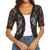 Blusas femininas 2023 Moda Tops de verão para mulheres Halva Manga Cardigan Frilly Ruffle Senhoras pura