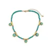 Choker Gold Vintage Women Turquoises Seed Beads Short Chokers Necklace Statement Necklaces Girl Gifts Jewelry