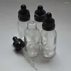 Storage Bottles Clear 30ML Glass Bottle For E Liquid With Childproof Cap And Droppers 1 Oz Vial