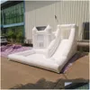 Opblaasbare bouncers Playhouse Swings Playhouse 3 In 1 buiten verhuur witte bounce house bouncy kasteel glijbaan uitsmijter jum cas dhmcb