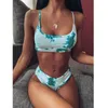 Women's Swimwear Women Sexy Bikinis Tie-dye Pattern Top With Panty Bikini Set Swimmear Two Piece 2023 Biquini Beach Swim Wear