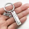 Key Rings Fashion Keychain Keet Graved Drive SAFE Je t'aime cadeau de portefeuille pour les couples copine Boyfriends Key Chain Rings Key Ho