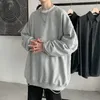 Herrtröjor tröjor tröjor tröja mens svart vit hip hop punk pullover streetwear casual mode kläder mens överdimensionerade koreanska haraj 230310