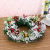 Decorative Flowers Wreaths Christmas Garlands Xmsa Wreath Wall Hanging Door Ornaments Pendants Merry Decor For Home 2020 Happy New Year P230310 P230310