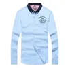 Koszule mężczyzn Harmont Blaine koszule dla mężczyzn haft haftowa pełna swobodna koszula mężczyzna s Cotton Camisa Masculina Homme Tops xxl 230309