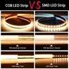 LED-Strings UL-gelistetes COB-LED-Streifenlicht 320 480 LEDs/m 16,4 Fuß flexibles Bandband mit hoher Dichte 3000–6500 K RA90-LED-Leuchten DC 12 V 24 V P230414