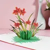 Gift Cards 3D ThreeDimensional PopUp Greeting Card Mother's Day Gift Flowers Bouquet Greeting Card Mother Wife Birthday Condolences Z0310