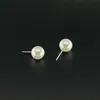 Earing Women's commute simple high-level sense ins network red temperament 925 circle silver needle bright pearl earrings