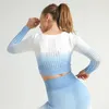 Camicie attive Zhangyunuo Palestra Crop Top Yoga Donna Sport T-shirt cava Solido allenamento lombare Stretto maniche corte Abbigliamento fitness