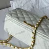 Designer de luxe Vinatge Cross Body Mandted Sacs Black White Diamond Lattice Classic Full Flap Gold Metal Hardware Matelasse Chaîne à bandoulière