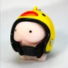 Key Rings Novelty Spoof Tricky Funny Gadgets Toys Vent Whole Crowded Stress Ball Helmet Small Animal Keychain Cute Silicone Ke