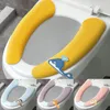 Toilet Seat Covers 1 Pair Non-Shedding Cushions Waterproof Adhesive With Handle Dirt Repellent