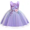 Mädchen Kleider Baby Mädchen Spitze Blumen Kleid Kinder Ballkleid Elegante Party Tutu Weihnachten Vestidos Kostüm Prinzessin Kinder Kleidung