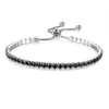 Smycken Vitguldpläterade Pave Cz Zirconia Tennis Link Chain Armband För Kvinnor Klar Blå Grön Svart Ädelsten Kristallarmband Dr Dhmps