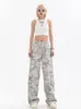 Frauenhose Capris Y2K Cargo Hosen Frauenbaggy Hosen Streetwear Übergroße Hosen Hip Hop Vintage Casual Lose Camo Camo Camoubants Jogginghose 230310