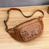 Waist Bags Fashion Vintage For Women 2023 Fanny Packs Belt Bag Luxury PU Leather Chest Handbag Pack Belly Purse 230310