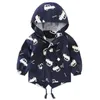 Jackets Spring Autumn Boys Hooded Zipper Windbreaker Baby Fashion Print Coats Kids Hoodies Outerwear Children Clothes 230310