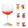 Promo décorations de Noël ! 6 pièces/lot verre à vin décoration breloques fête tasse anneau Table noël pendentifs Decoracion